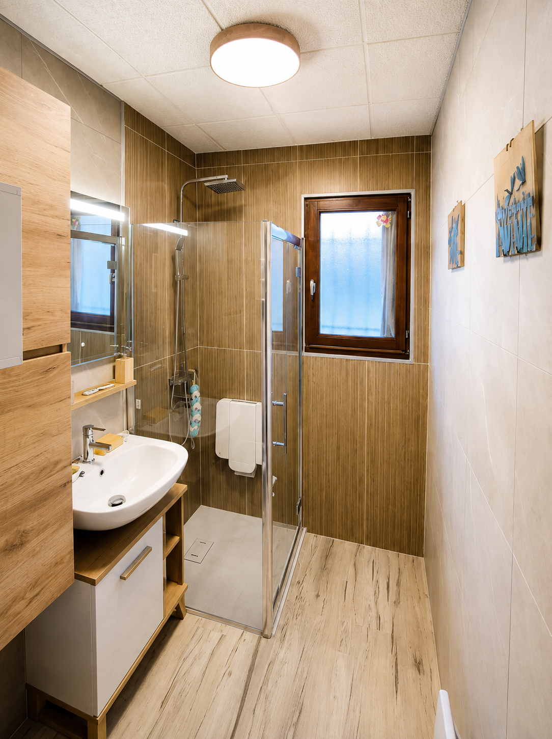 Salle de bain rénovée à Saint-Béat-Lez, en Haute-Garonne